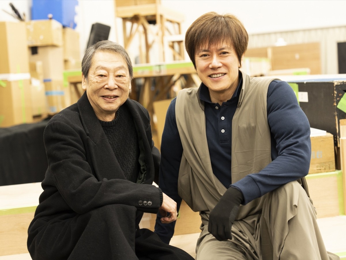 舞台『キングダム』で共演する(左から)壤晴彦、山口祐一郎