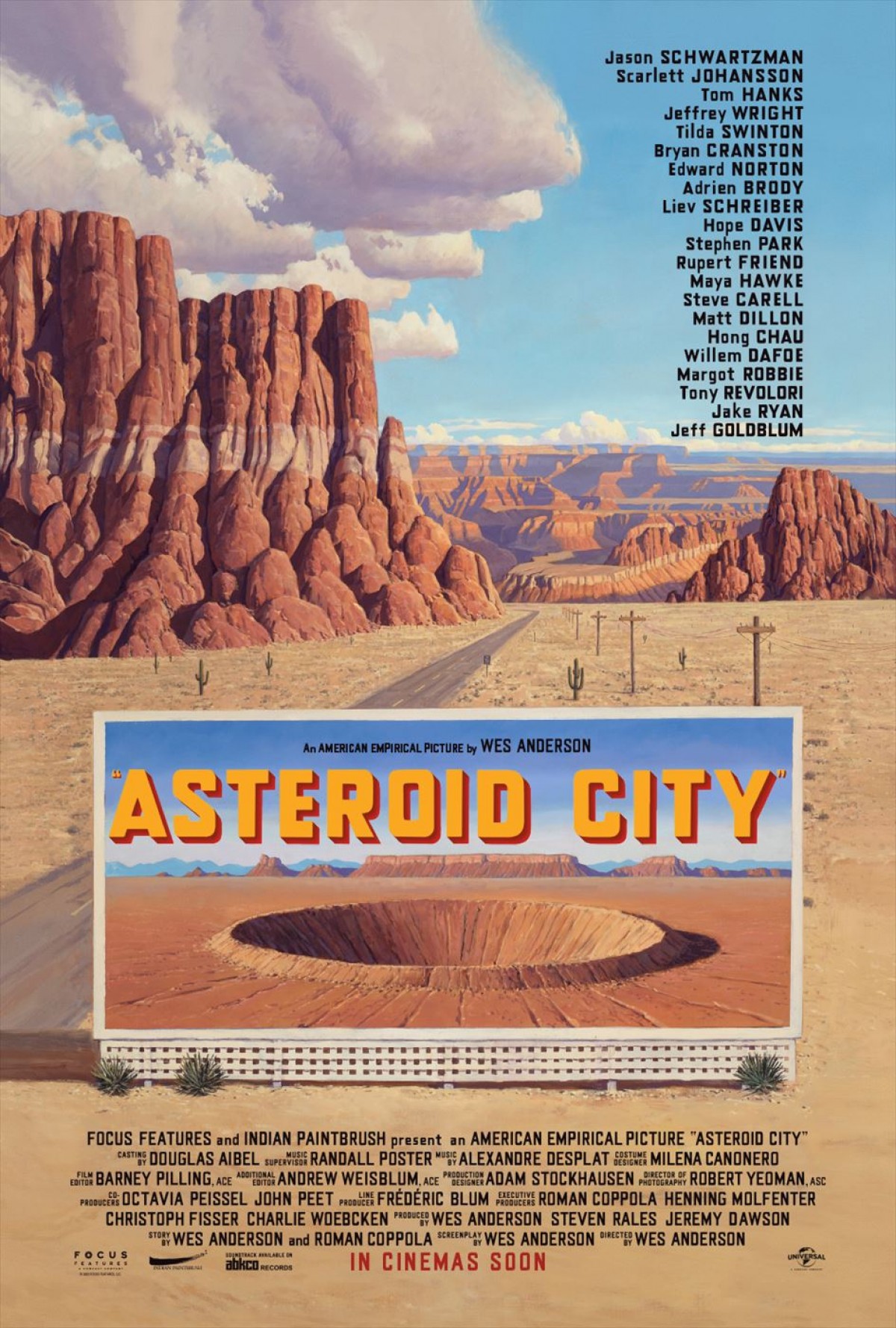 映画『Asteroid City（原題）』本国版ポスタービジュアル
