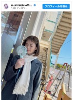 【写真】白石麻衣、コート＆マフラーなのに涼む『風間公親ー教場０ー』オフショットに反響「前髪ふわ〜なお顔が可愛い」