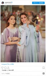 （左から）イマン王女、ラーニア王妃　※「ラーニア王妃」インスタグラム
