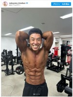 なかやまきんに君、“コラ画像”疑われた1枚目のショット　※「なかやまきんに君」インスタグラム