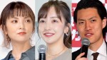 （左から）田中麗奈、板野友美、粗品