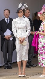 英ウィンザー城で行われたガーターセレモニーに出席したキャサリン妃