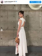 美しいドレス姿を見せた長谷川京子　※「長谷川京子」インスタグラム