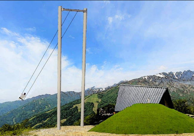 長野に“国内最大級の超大型ブランコ”誕生へ！　標高1100mでリアルな“ハイジ”気分を満喫
