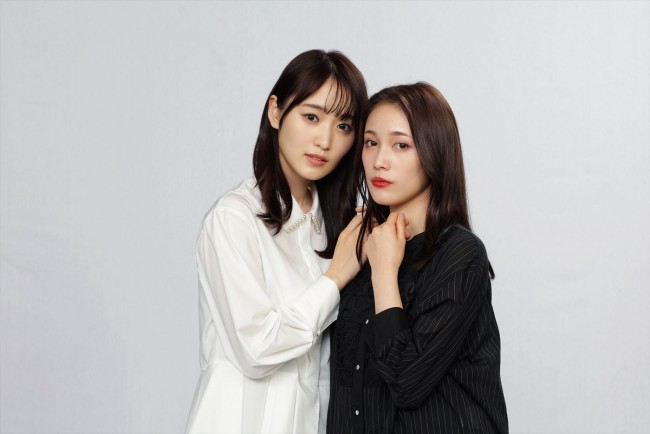 ドラマ『チェイサーゲームW パワハラ上司は私の元カノ』W主演(左から)菅井友香、中村ゆりか