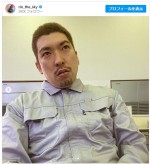ベリショスタイルのりんたろー。作業服がなじみすぎ！　※「りんたろー。」インスタグラム
