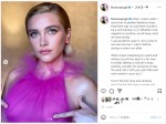 フローレンス・ピュー、透け透けドレスへの批判に抗議　※「フローレンス・ピュー」インスタグラム