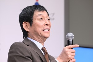 明石家さんま、「東京ドームシティ内 新劇場概要 発表会見」に登場