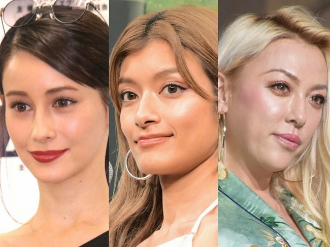 (左から)ダレノガレ明美、ローラ、GENKING