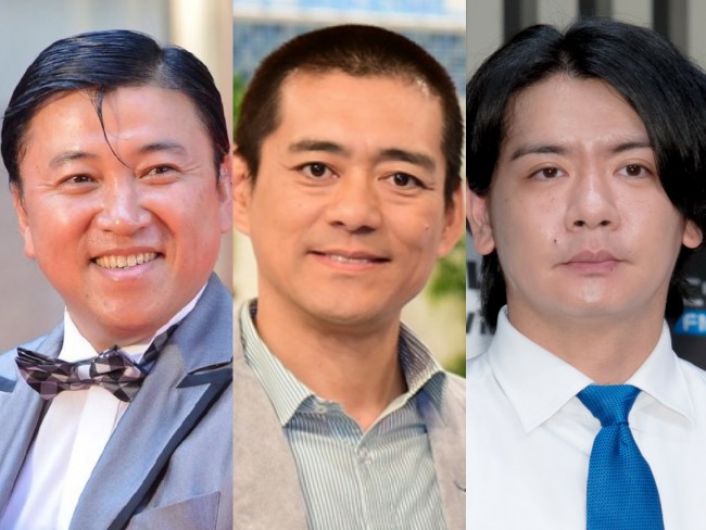 (左から)スギちゃん、博多華丸(博多華丸・大吉)、野田クリスタル(マヂカルラブリー)