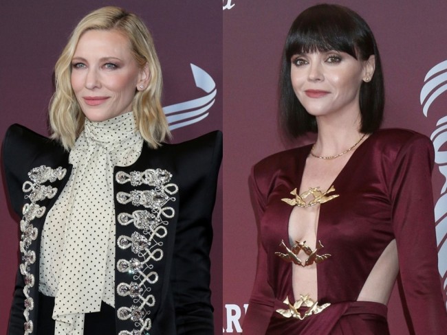衣装デザイナー組合賞に出席した(左から)ケイト・ブランシェット&クリスティーナ・リッチ