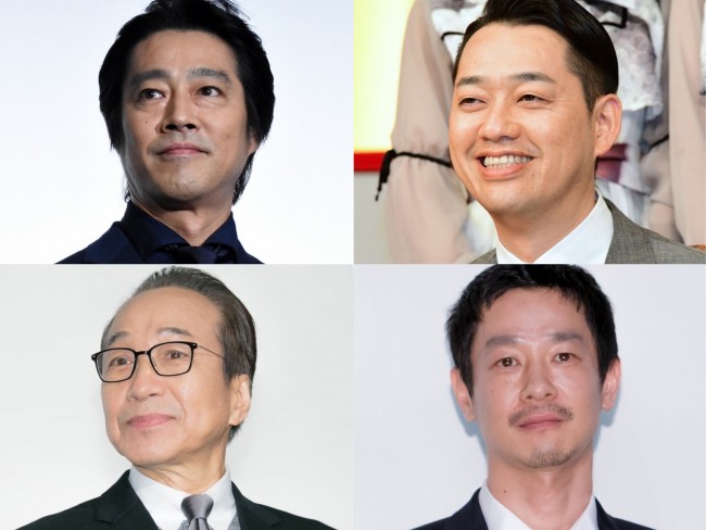 (左上から)堤真一、設楽統、加瀬亮、小日向文世