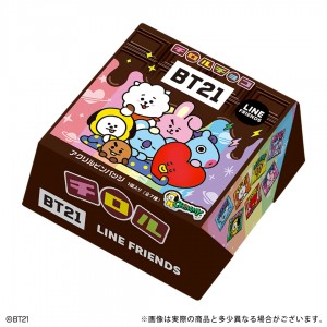 BT21×「チロルチョコ」がコラボ！　アクリルピンバッジ入りの“ビッグチロル”登場