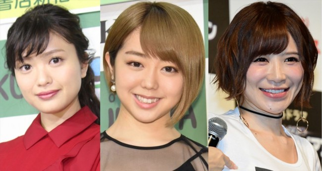 (左から)北原里英、峯岸みなみ、手島優