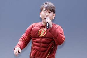 FUJIWARA・藤本敏史、映画『ザ・フラッシュ』“超速”試写会トークイベントに登場
