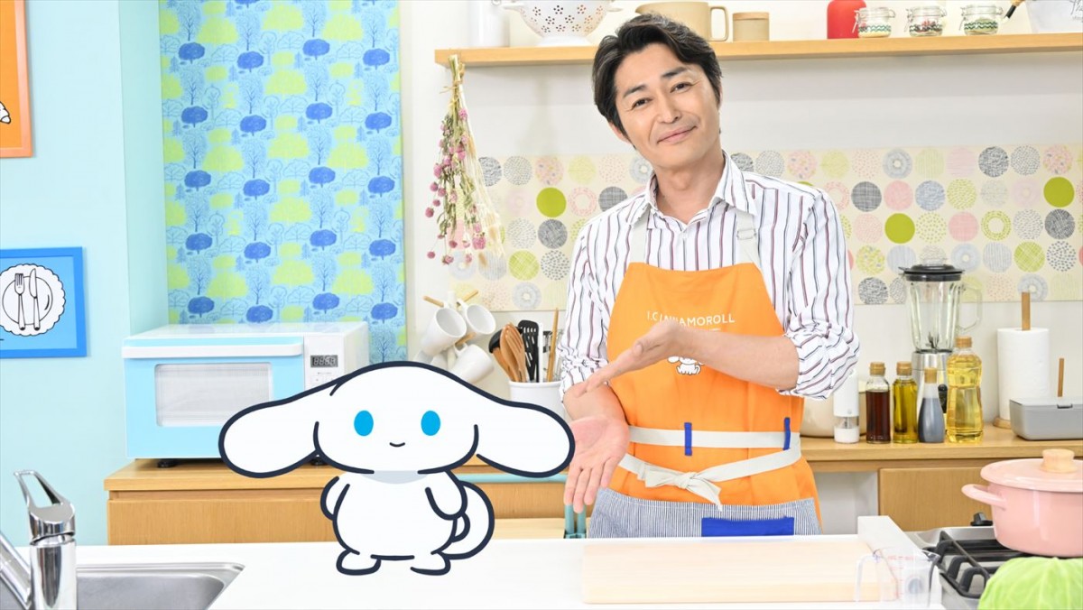 『シナモンと安田顕のゆるドキ☆数分クッキング』より(左から)シナモンと安田顕
