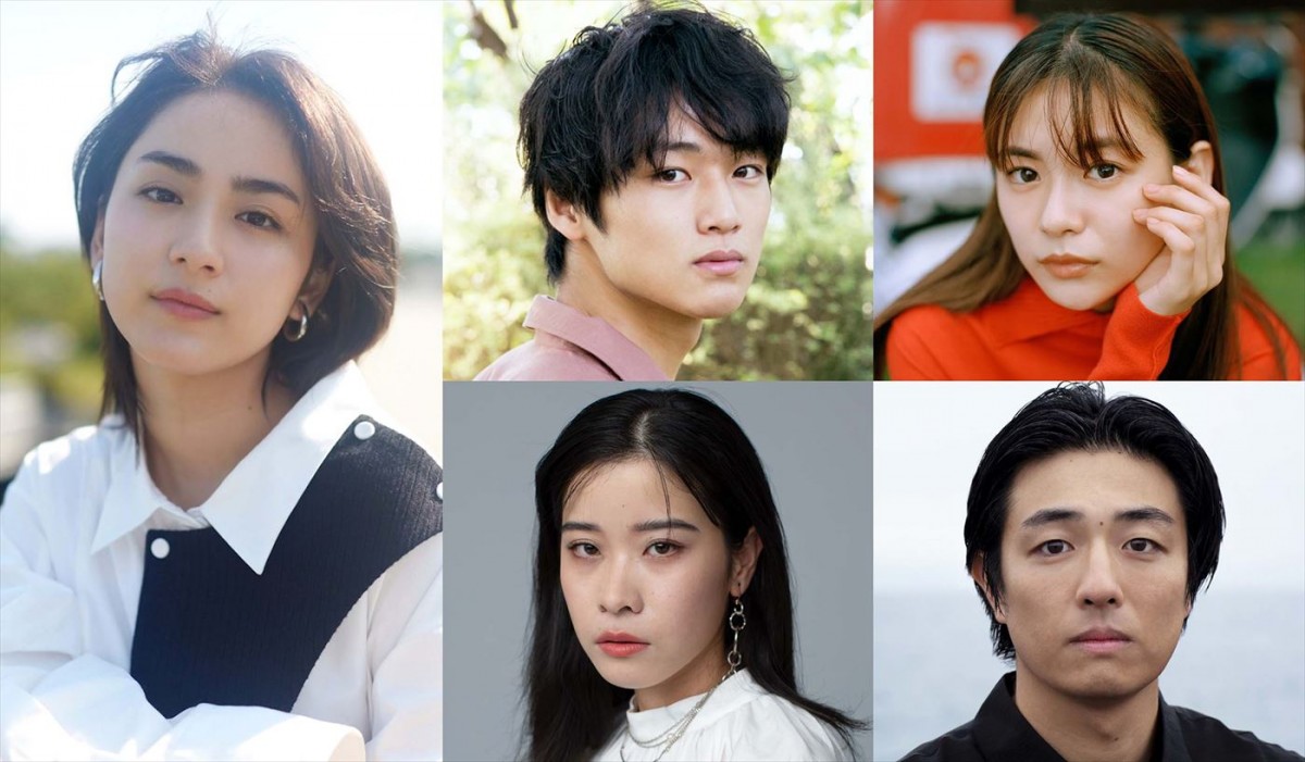 ドラマ『この素晴らしき世界』に出演する(上段左から)平祐奈、中川大輔、永瀬莉子、(下段左から)円井わん、時任勇気