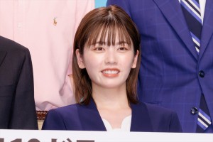 小芝風花、月10ドラマ『転職の魔王様』制作発表会見に登場