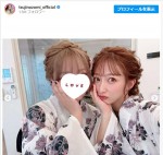 辻希美、長女とおそろいの浴衣姿を披露 ※「辻希美」インスタグラム