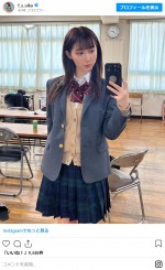 ファーストサマーウイカ、制服姿で女子高生さながらの可愛さに反響　※「ファーストサマーウイカ」インスタグラム