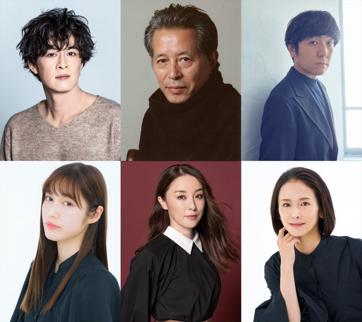 ドラマ『CODE―願いの代償―』に出演が決定した(上段左から)は新納慎也、本田博太郎、本多力(下段左から)中村ゆりか、伊藤歩、陽月華