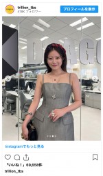 ノースリーブミニワンピースを着こなす今田美桜　※金曜ドラマ『トリリオンゲーム』公式インスタグラム