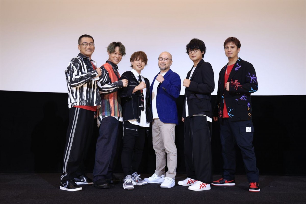 『THE FIRST SLAM DUNK』トークイベント付き上映会「COURT SIDE in THEATER FINAL」より(左から)三宅健太、神尾晋一郎、仲村宗悟、井上雄彦監督、笠間淳、木村昴
