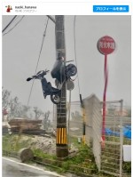はなわ、暴風の沖縄で撮影された衝撃写真を公開「ヤバい」「怖すぎなんだけど」