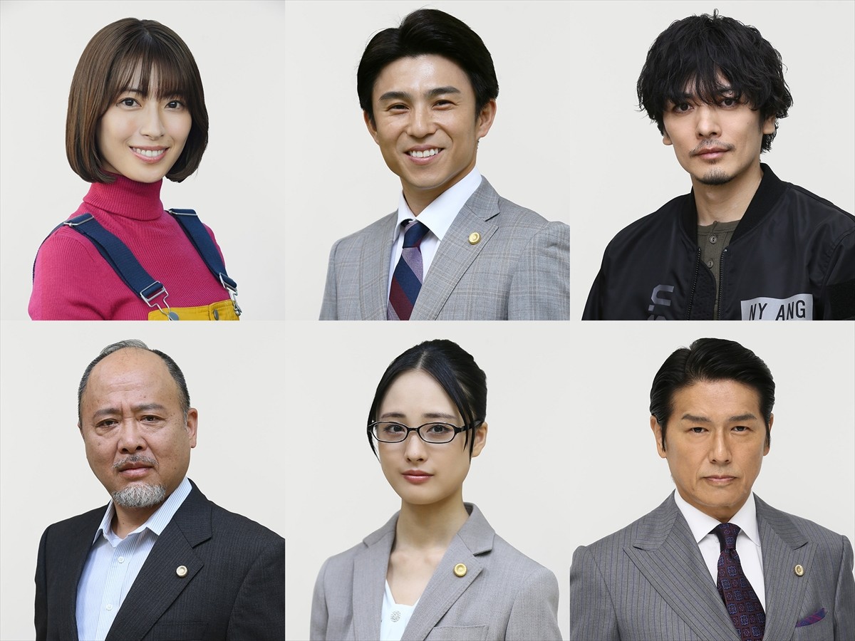 ドラマ『ハイエナ』に出演する(上段左から)瀧本美織、中尾明慶、久保田悠来、(下段左から)マキタスポーツ、大友花恋、高橋克典