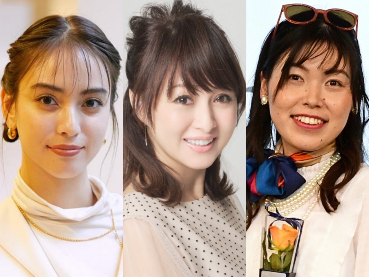(左から)滝沢カレン、渡辺美奈代、誠子