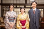 連続テレビ小説『虎に翼』取材会に登場した（左から）石田ゆり子、伊藤沙莉、岡部たかし