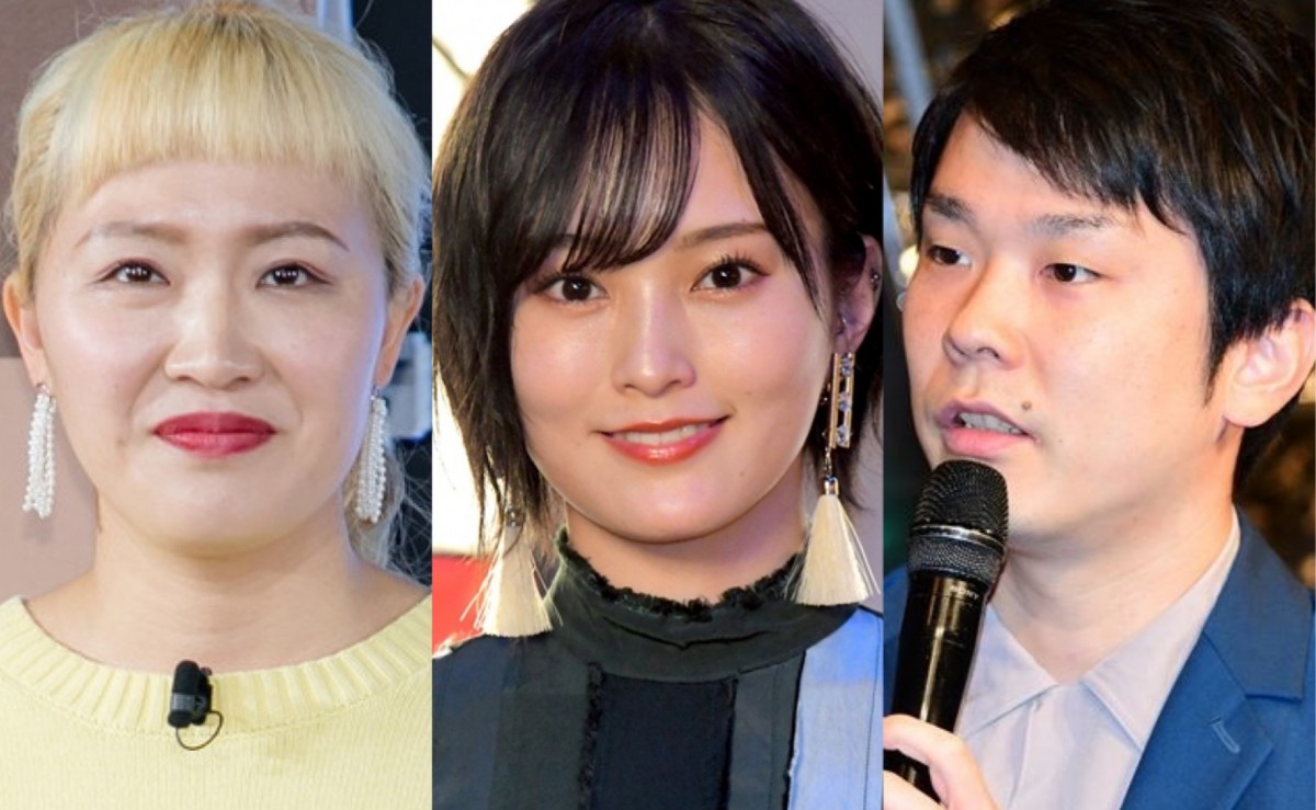 (左から)丸山桂里奈、山本彩、濱家隆一