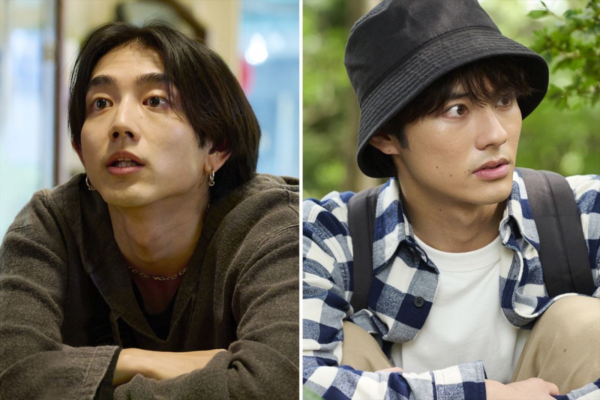 テレビ朝日開局65周年記念 松本清張 二夜連続ドラマプレミアム 第一夜『顔』に出演する(左から)前田拳太郎、駒木根葵汰