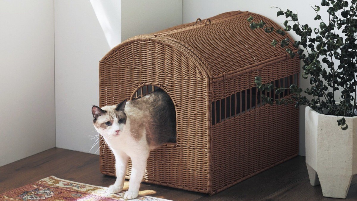 は*）様 売り切れ　猫トイレカバー　ラタン調　洗えるラタン調の猫トイレカバー　ベ 洗えるラタン調の猫トイレカバー（ペット用品/ペットグッズ