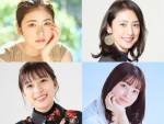 （左上から時計回りで）小芝風花、天海祐希、橋本環奈、芳根京子