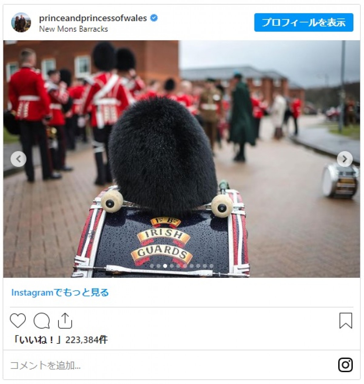 キャサリン妃、青緑コーデ＆シャムロックのブローチを身に着け聖パトリックデーの式典に参加