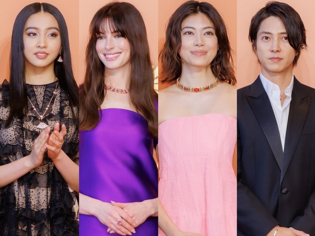 アン・ハサウェイ、11年ぶり来日で超絶スタイル披露　Koki，＆森星＆山下智久と美競演