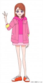 アニメ『ひろがるスカイ！プリキュア』よりキュアバタフライに変身する聖あげは（CV：七瀬彩夏）