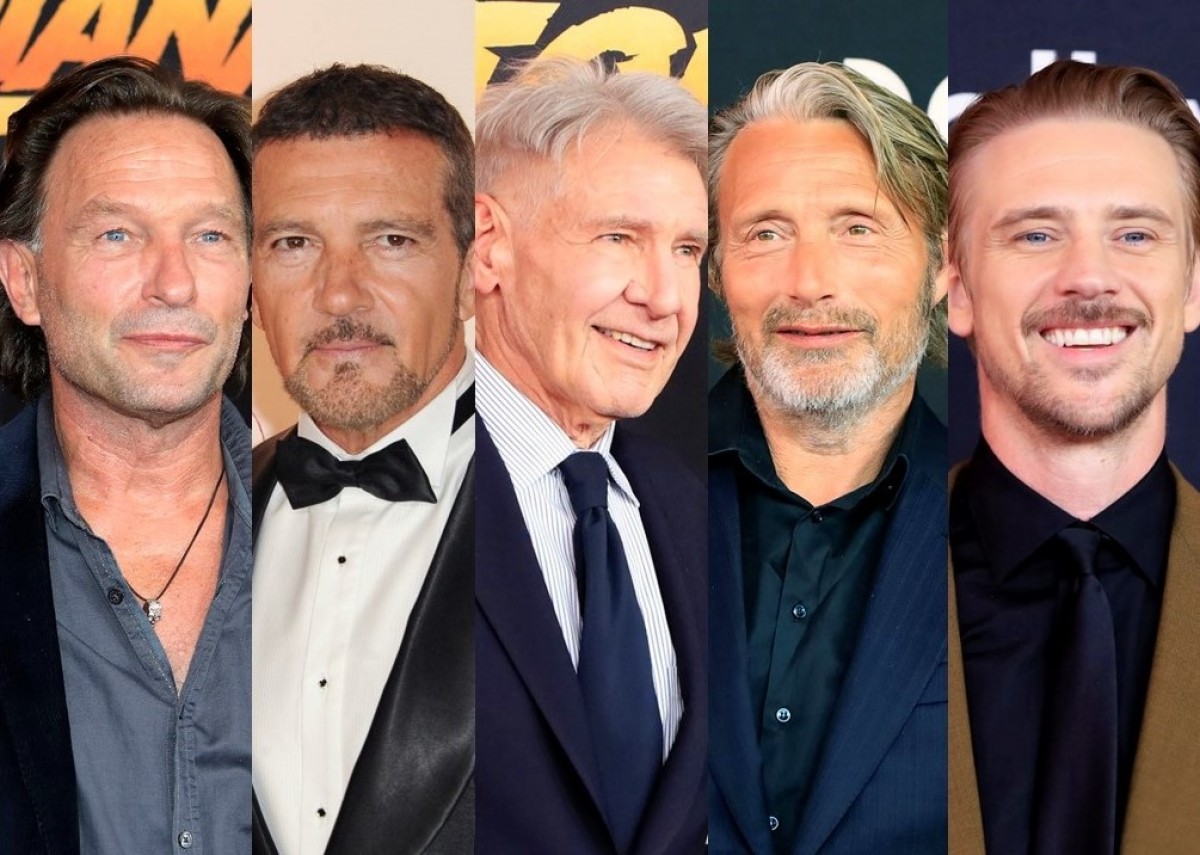 (左から)トーマス・クレッチマン、アントニオ・バンデラス、ハリソン・フォード、マッツ・ミケルセン、ボイド・ホルブルック
