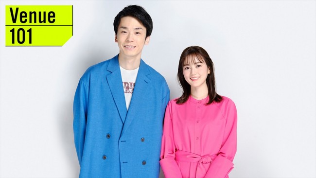 『FNS27時間テレビ』とコラボするNHK『Venue101』でMCを務める（左から）濱家隆一、生田絵梨花