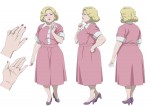 テレビアニメ『ミギとダリ』キャラクター設定画：園山洋子（CV：三石琴乃）