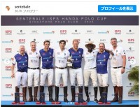 ポロのチャリティマッチに出場したヘンリー王子　※「Sentebale」インスタグラム