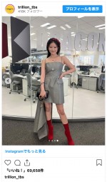 ノースリーブミニワンピースを着こなす今田美桜　※金曜ドラマ『トリリオンゲーム』公式インスタグラム