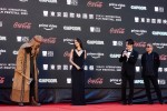 （左から）「第36回東京国際映画祭」オープニングレッドカーペットに登場した怪物、菜々緒、亀梨和也、三池崇史