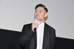 品川ヒロシ監督、映画『OUT』完成披露試写会に登場