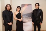第28回釜山国際映画祭に参加した映画『キリエのうた』（左から）岩井俊二監督、アイナ・ジ・エンド、松村北斗