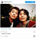 竹内涼真、シンガーの弟、竹内唯人と2ショット　※「竹内涼真」インスタグラム