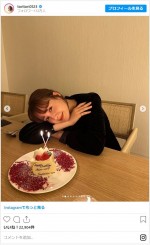 トリンドル玲奈＆瑠奈姉妹、ホテルで玲奈の誕生日をお祝い ※「トリンドル玲奈」インスタグラム