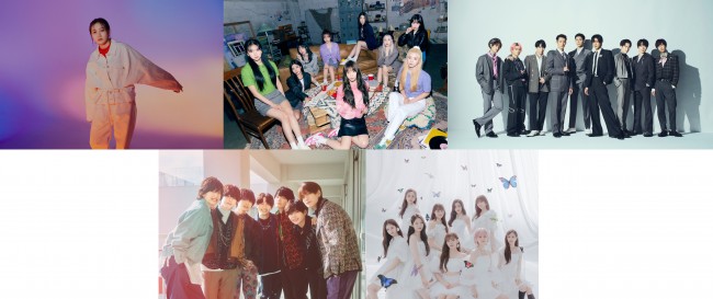 『CDTVライブ!ライブ!』2時間スペシャルに出演する(上段左から)幾田りら、Kep1er、Snow Man、(下段左から)なにわ男子、NiziU